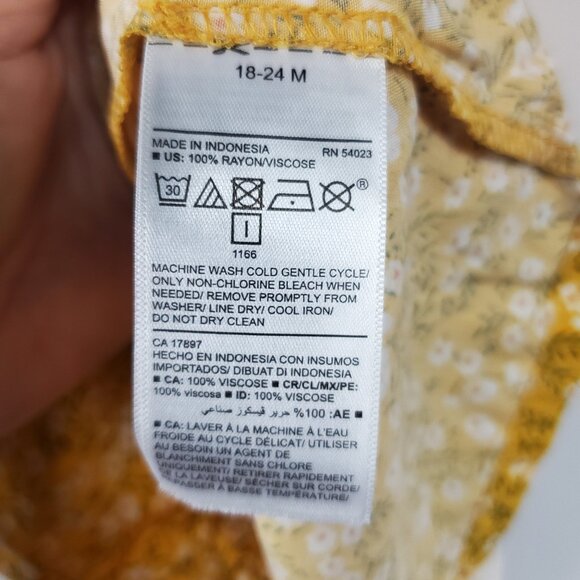 2 Piece Set Floral Print Ruffle Tiered Cami & Eyelet Bubble Shorts Sz 18-24 - Picture 9 of 11